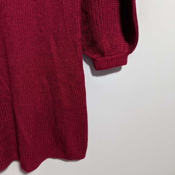 NY&Co Button Accent V-Neck Sweater Dress - Picture 5 of 8